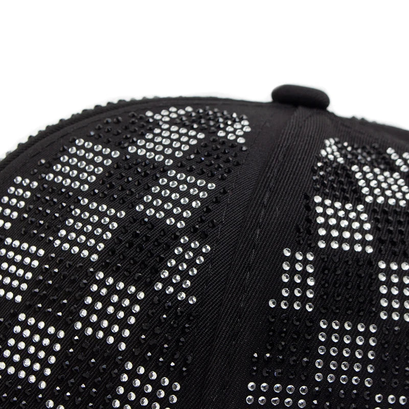 Romain Crystal Grid Cap