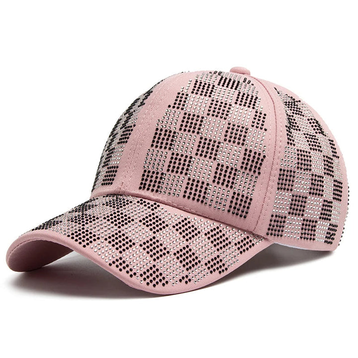 Romain Crystal Grid Cap