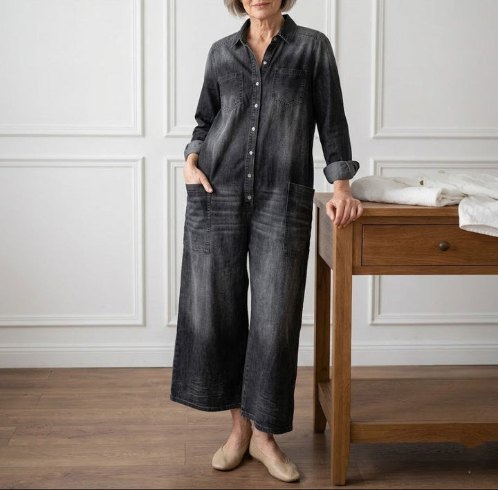 Émilie | Flattering Vintage Denim Jumpsuit